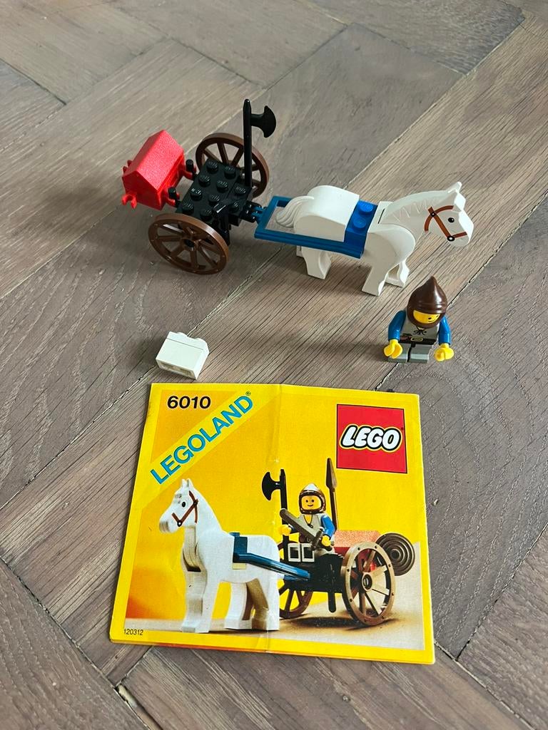 Lego castle 6010 supply wagon paard kar vintage, Gebruikt, Lego, Ophalen of Verzenden, Castle