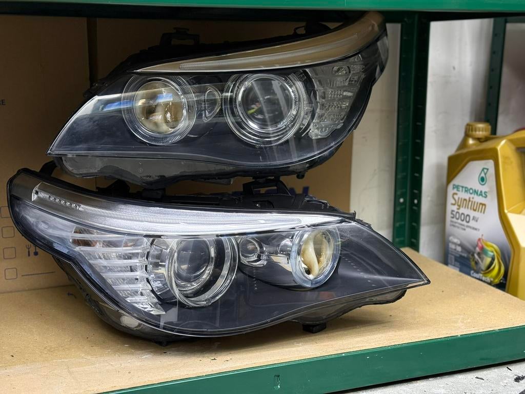 BMW E60 E61 LCI Adaptieve Bi-Xenon Koplamp Set, Ophalen of Verzenden, Gereviseerd, BMW