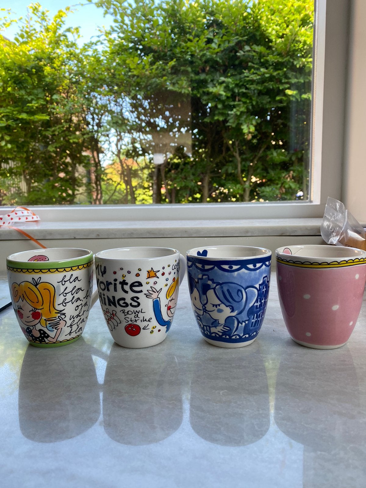 Blond Amsterdam 4x koffiekopjes, Ophalen, Gebruikt, Overige stijlen, Kop(pen) en/of Schotel(s)