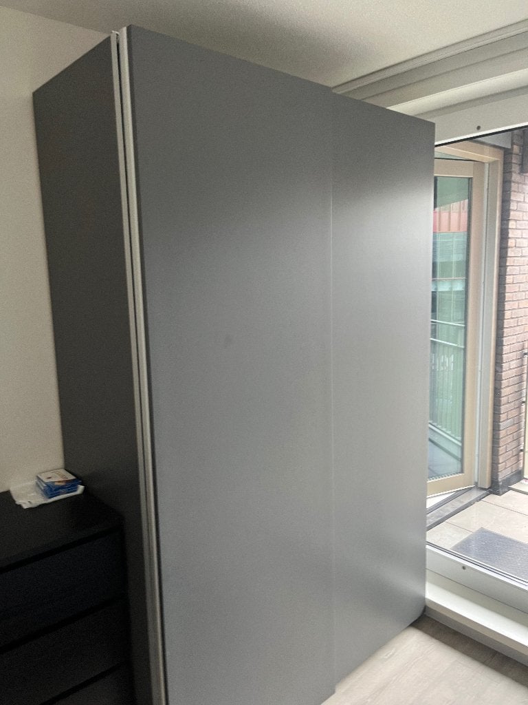 IKEA PAX HASVIK schuifdeuren, donkergrijs, 200x66x236, Huis en Inrichting, Ophalen, Overige materialen, 200 cm of meer, Zo goed als nieuw