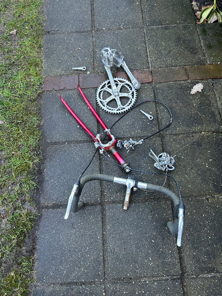 Racefiets oldtimer onderdelen, Wiel, Gebruikt, Ophalen of Verzenden, Racefiets oldtimer onderdelen