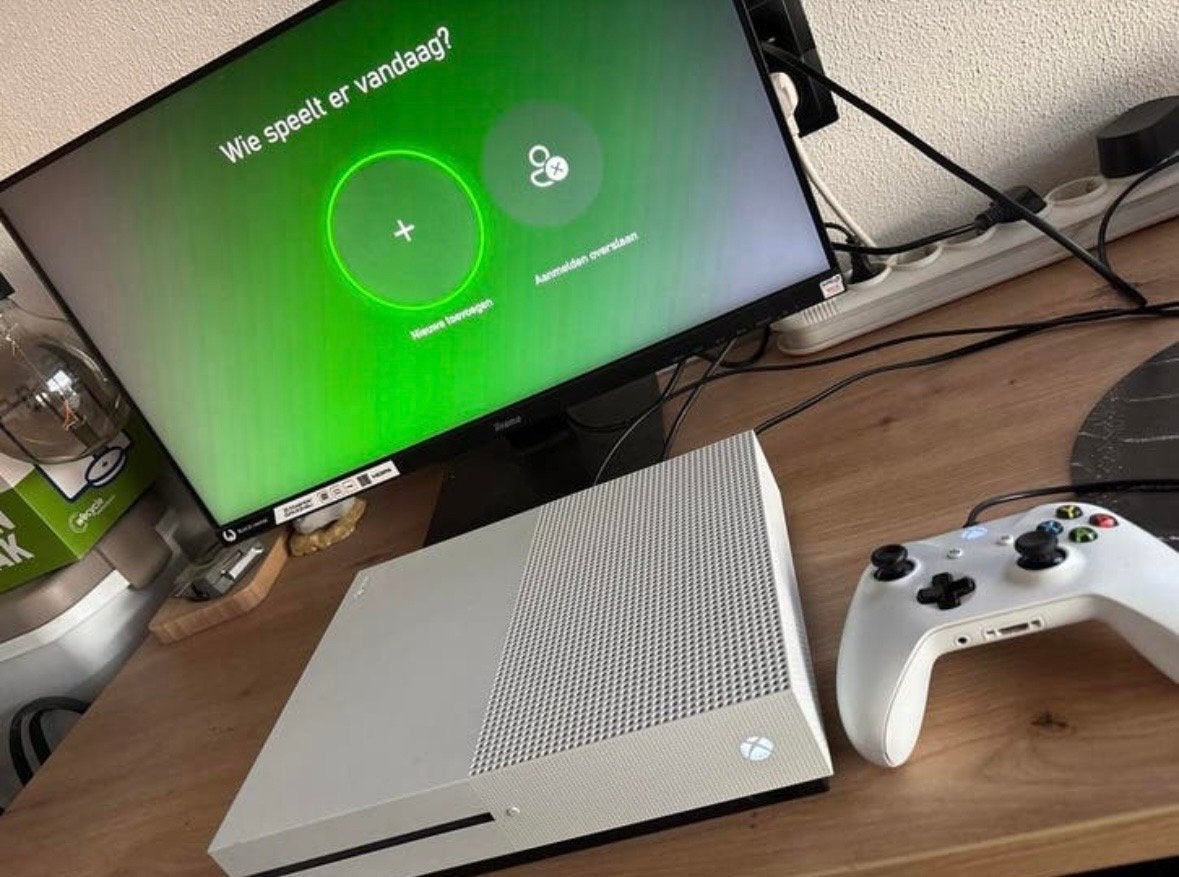 Xbox One S 500GB + originele controller – wit, 500 GB, Xbox One S, Ophalen of Verzenden, Zo goed als nieuw