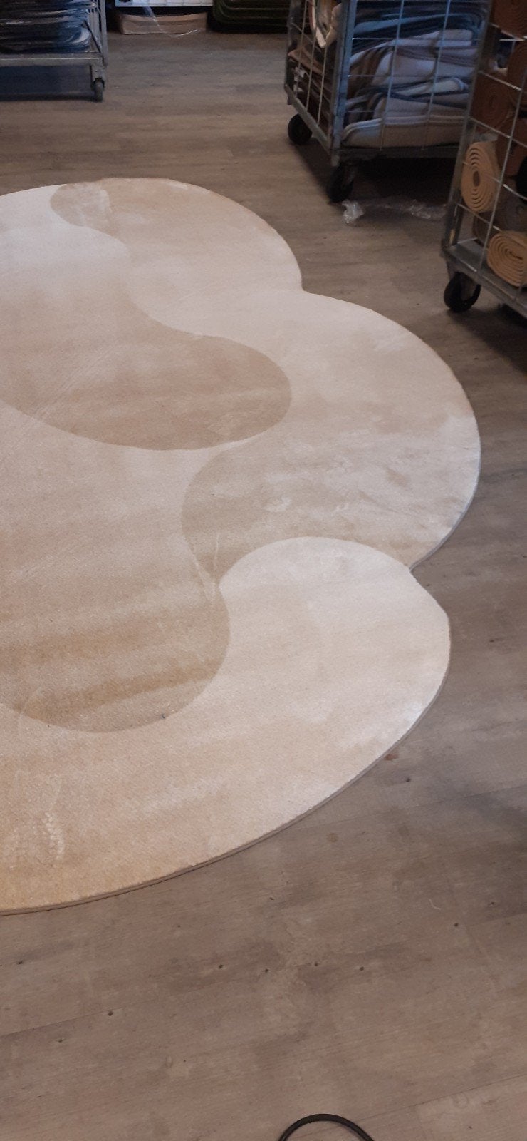 Modern vloerkleed 210x370 cm - Beige/Crème, Ophalen of Verzenden