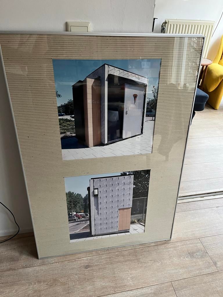 3 foto schilderij lijsten aluminium glas 100x70 cm, Audio, Tv en Foto, Fotografie | Fotolijsten, Ophalen, Gebruikt
