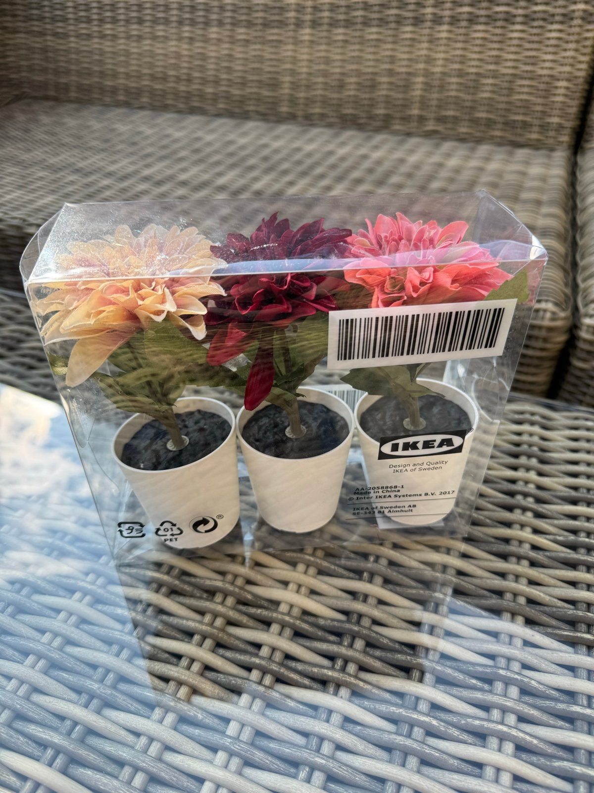 IKEA Fejka kunstbloemen - 3 stuks in potje, Binnen, Kunstbloem, Nieuw, Ophalen of Verzenden