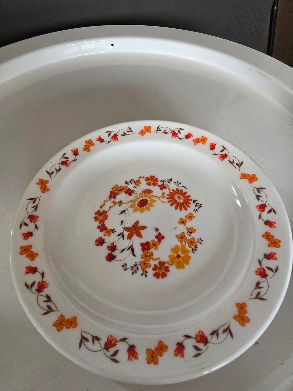 Arcopal ontbijtborden (6 stuks) met bloemmotief, Ophalen of Verzenden
