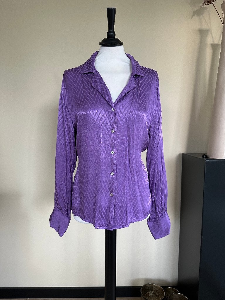Aaiko SEMINA VIS 519 Blouse | Paars/Lila | Maat XL, Aaiko, Verzenden, Paars, Maat 46/48 (XL) of groter