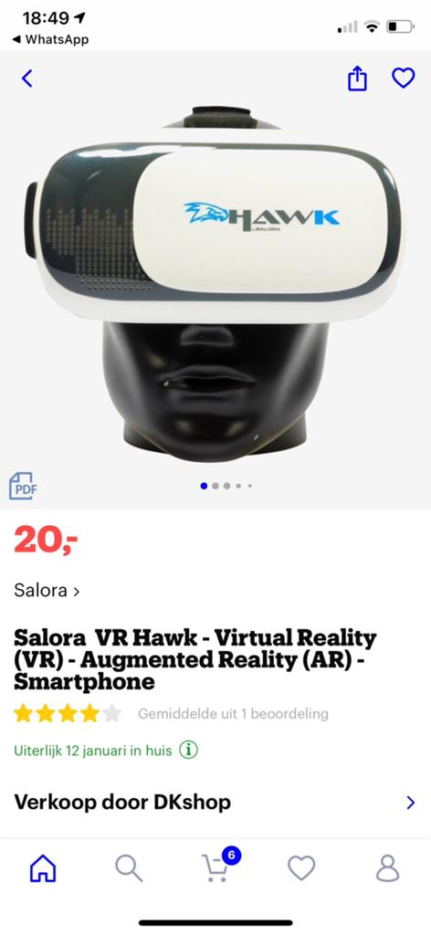 Vr bril nieuw, Ophalen of Verzenden, Zo goed als nieuw