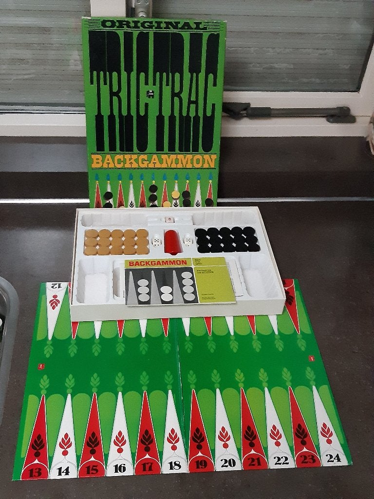 Backgammon / trictrac 1974, Ophalen of Verzenden, Zo goed als nieuw