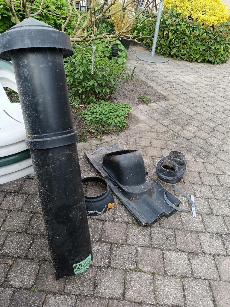 Dubbele dakdoorvoer, Ophalen, Pvc, Minder dan 2 meter, 80 mm of meer
