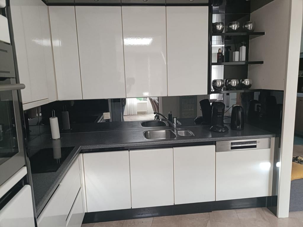 Siematic Hoekkeuken Wit Hoogglans - 249x260 cm, Ophalen, Gebruikt, Wit, Hoekkeuken