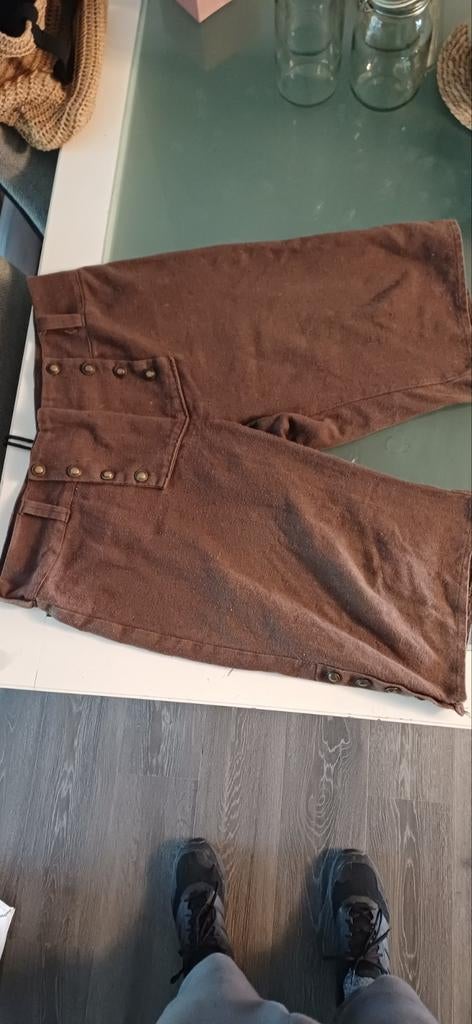 Franklin broek met Koperen Knopen Larp, Kleding | Dames, Broeken en Pantalons, Bruin, Maat 46/48 (XL) of groter, Mytholon, Ophalen of Verzenden