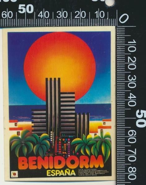 Sticker: Benidorm - Espana, Verzamelen, Stickers, Zo goed als nieuw, Bedrijf of Vereniging, Ophalen of Verzenden