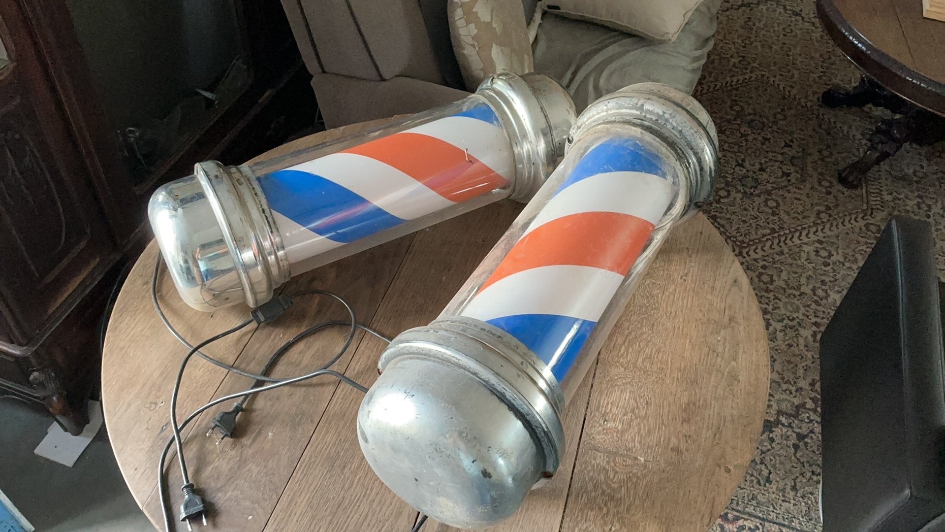 2 Barber lampen zuilen. DEFECT., Ophalen of Verzenden, Nieuw