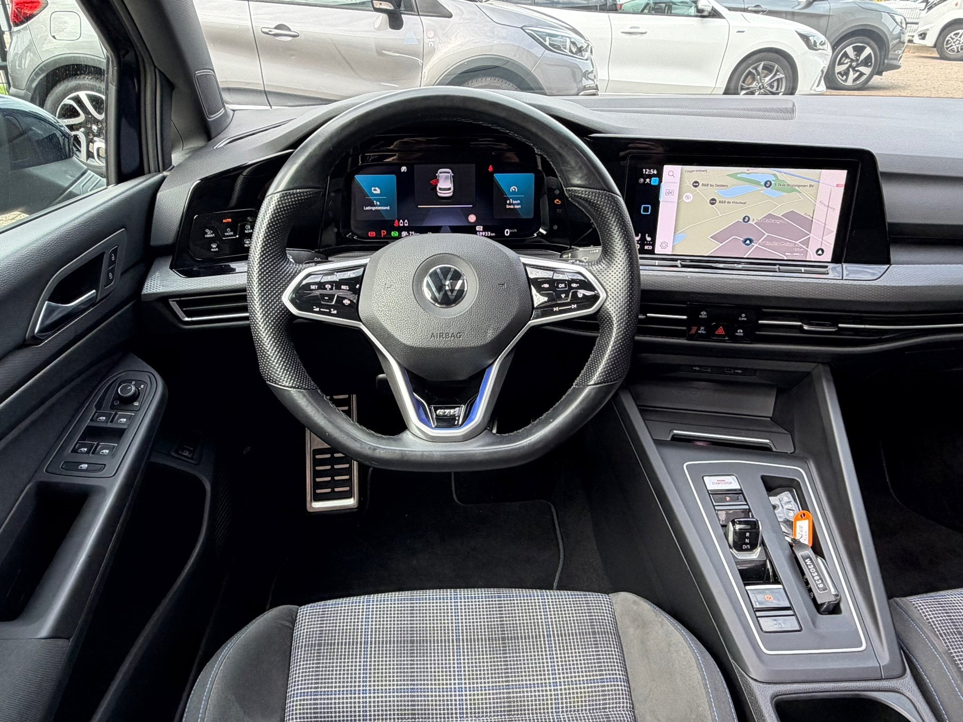 Volkswagen Golf 1.4 eHybrid GTE 245PK Panodak,Navi,Clima,ACC, Auto's, Stof, Gebruikt, 4 cilinders, Blauw