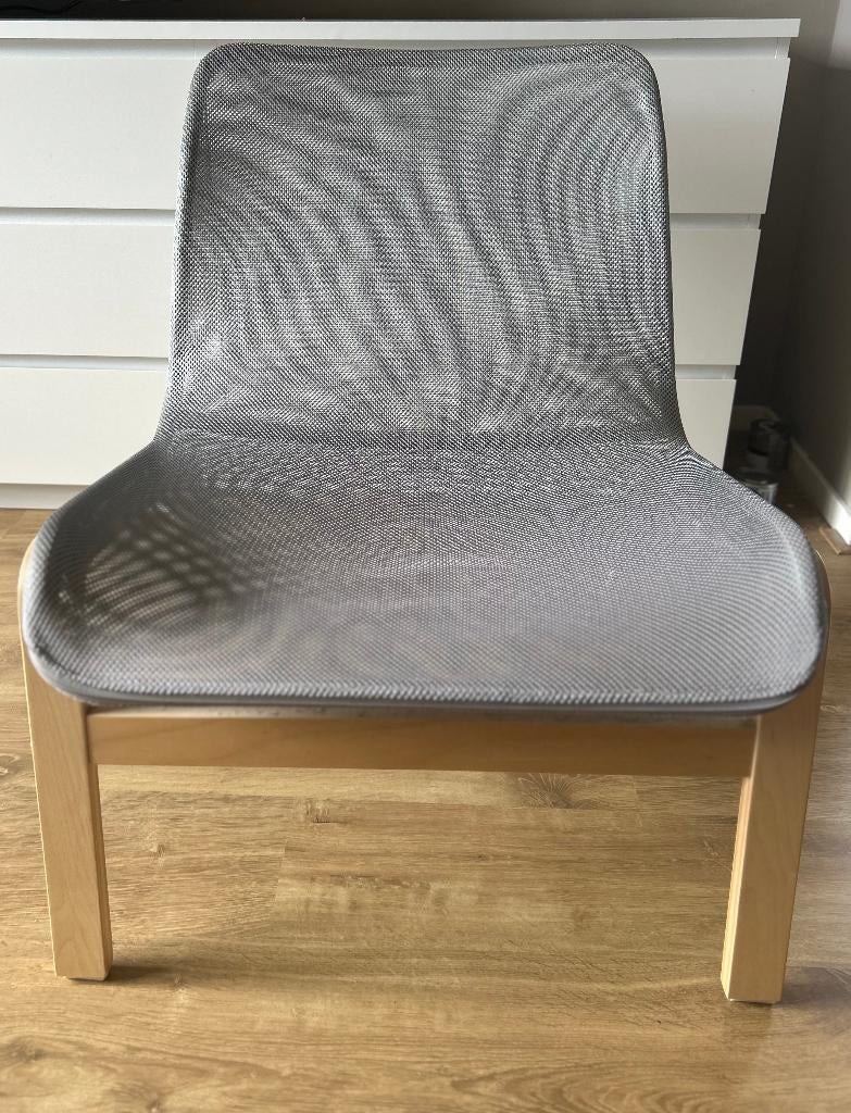 IKEA stoel (kleur grijs met licht eiken), Huis en Inrichting, Ophalen, Zo goed als nieuw, Stof, Eén