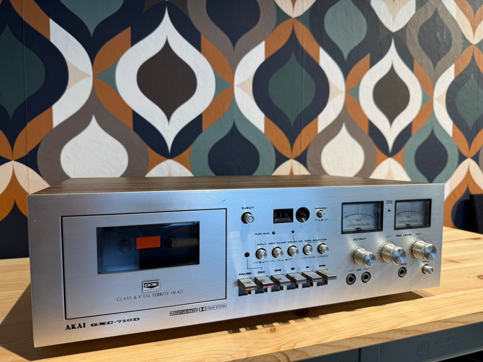Akai GXC -710D, zeer mooi en goed, speelt perfect, garantie, Ophalen, Contact@vintageaudiobreda.nl, Tape counter, Enkel