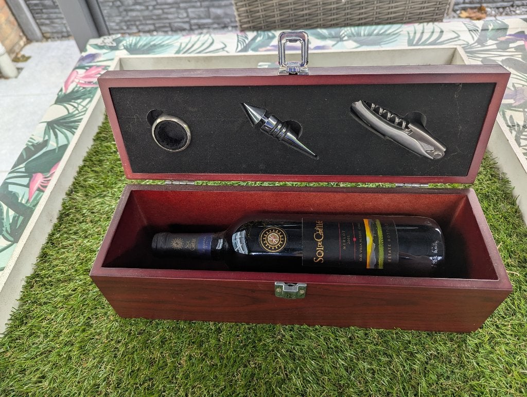 Flessenkist Merlot Geschenkset, Ophalen of Verzenden, Zo goed als nieuw, Frankrijk, Rode wijn