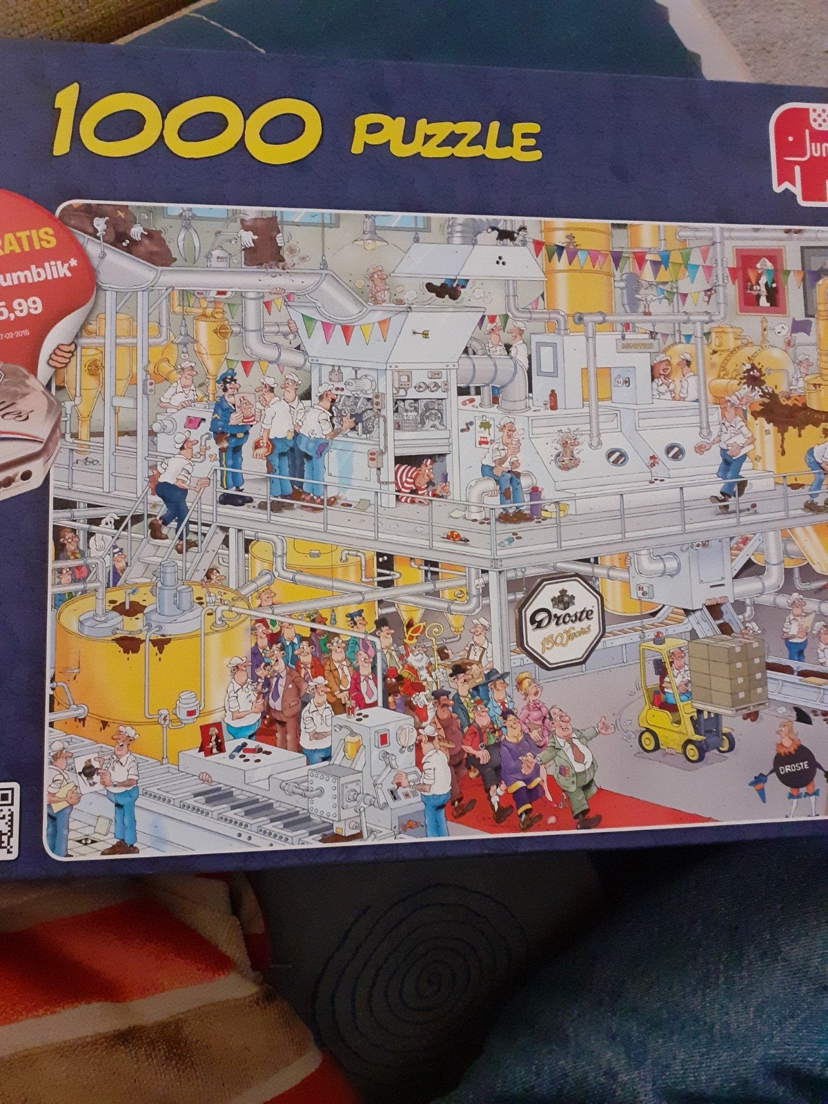 Legpuzzel 1000 stukjes. Chocolade fabriek, Ophalen, 500 t/m 1500 stukjes, Zo goed als nieuw