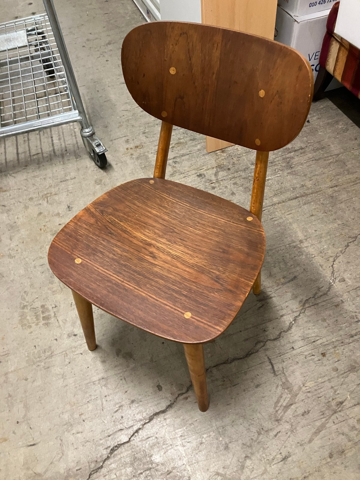 Set van 4 vintage houten stoelen (Pastoe, Cees Braakman), Ophalen, Gebruikt, Bruin, Vier
