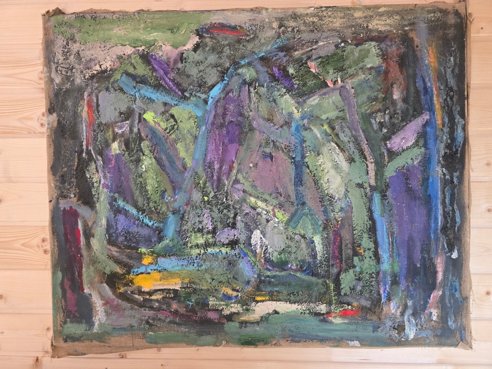 Zeer groot abstract schilderij P.C.

Kuiper 75100 cm, Ophalen of Verzenden