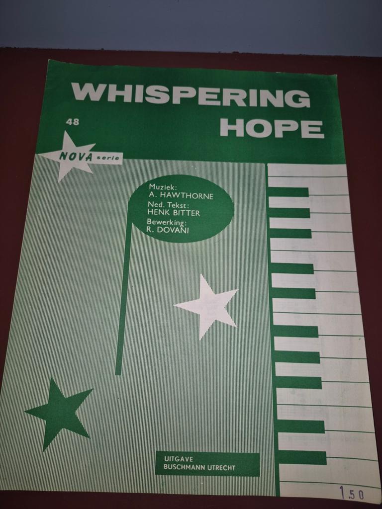 Whispering Hope bladmuziek - Nova serie 48, Muziek en Instrumenten, Ophalen of Verzenden, Gebruikt, Artiest of Componist, Accordeon