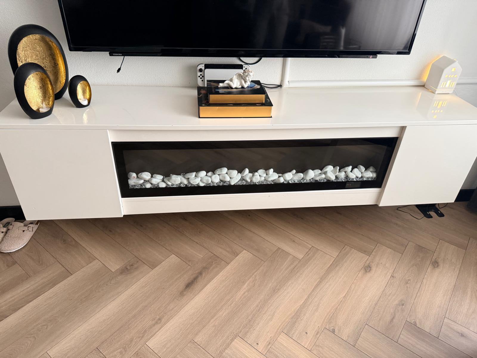 Tv meubel met sfeerhaard, Ophalen, Gebruikt, 25 tot 50 cm, Minder dan 100 cm