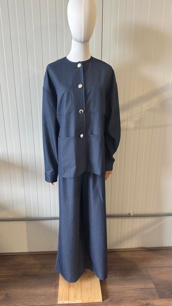 Co-ord set blauw | 4 stuks, Ophalen of Verzenden, Zo goed als nieuw