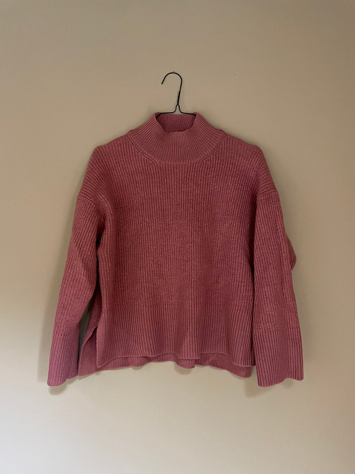 H&M - wollen coltrui roze - maat M, Ophalen of Verzenden, Zo goed als nieuw, Maat 38/40 (M), Roze