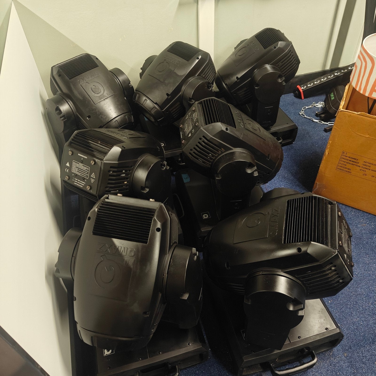 7 QMAXS 250 Moving Heads - Goed Werkende Lichteffecten, Ophalen, Gebruikt
