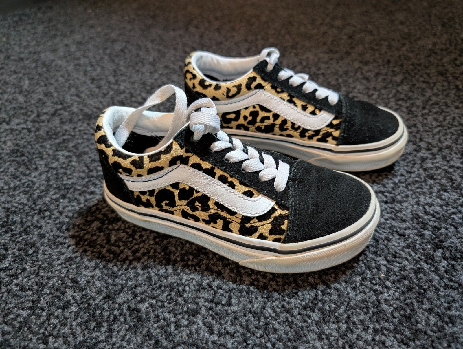 Vans Old Skool Leopard Print Sneakers Maat 27, Ophalen, Gebruikt, Vans, Jongen of Meisje