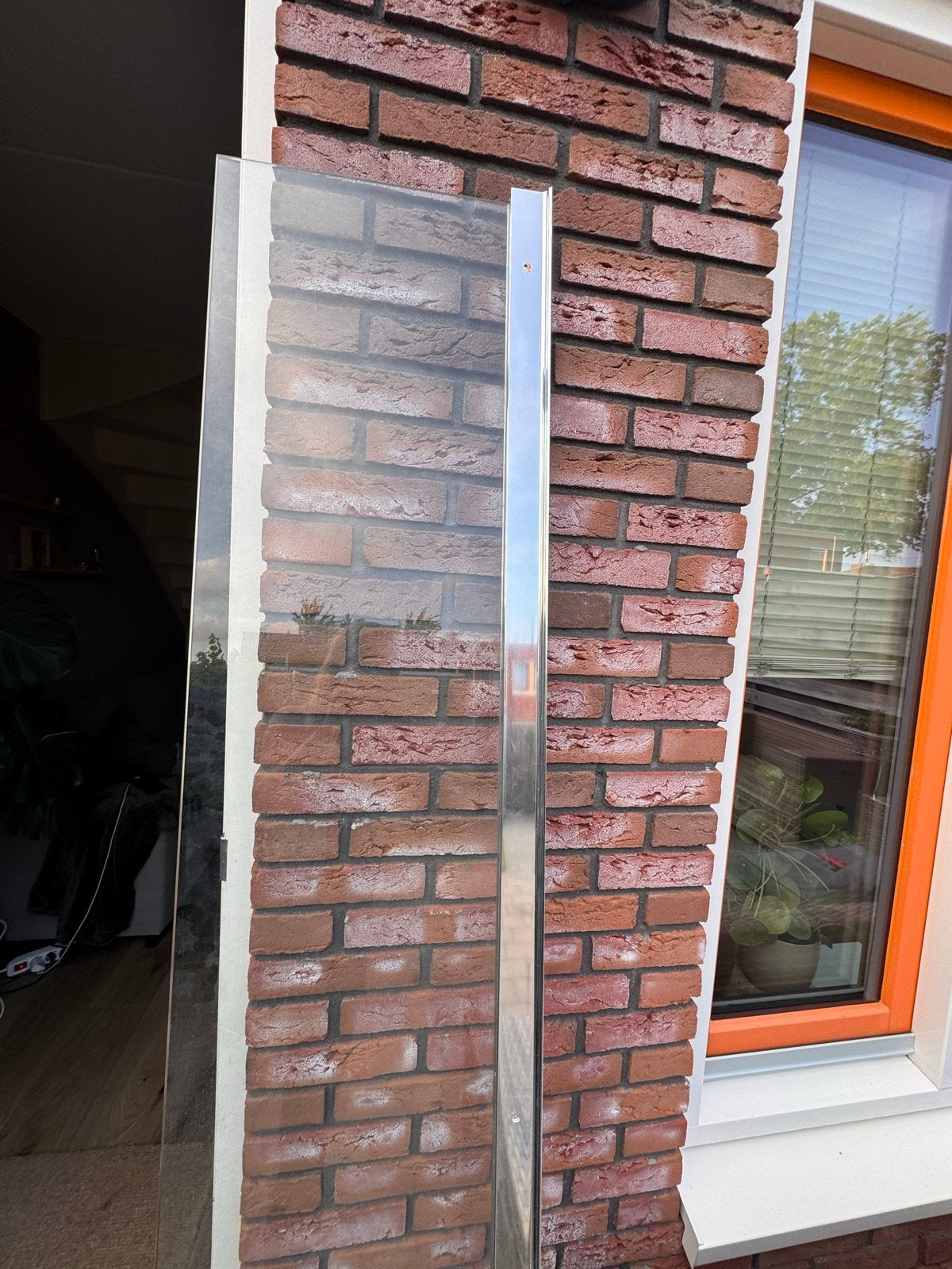 Gratis Glazen zijpaneel voor overkapping of afscheiding, Gebruikt, Minder dan 80 cm, Glasplaat, 160 cm of meer