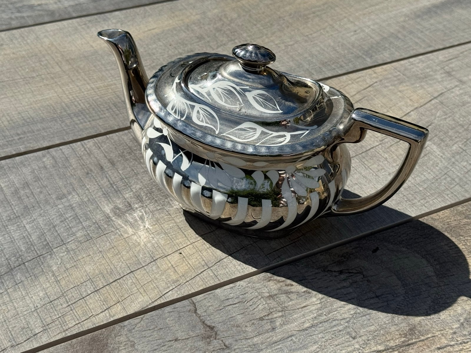 Vintage Georgian Gibsons England theepot, zilverkleurig, Ophalen of Verzenden