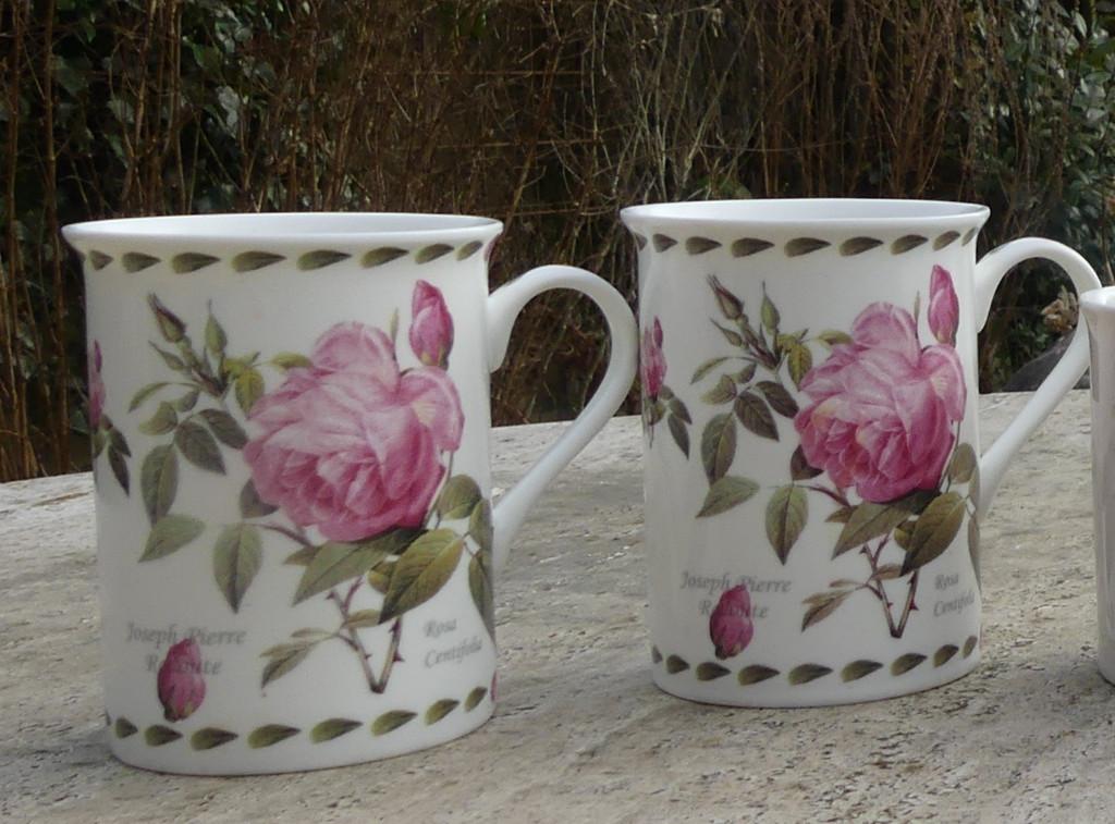5 Rozen Mokken Redoute Roses The Country Kitchen Moederdag, Nieuw, Ophalen of Verzenden, Wedgwood, Kop(pen) en/of Schotel(s)