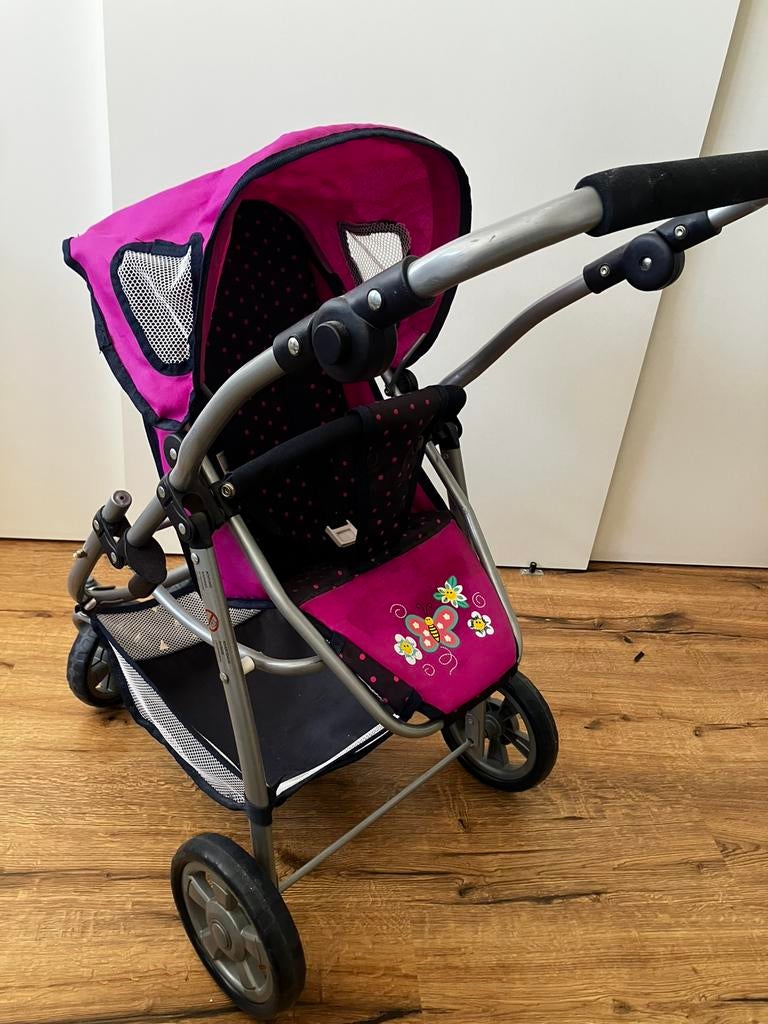 Poppenwagen met 3 opzetdelen, Kinderen en Baby's, Speelgoed | Poppen, Ophalen, Zo goed als nieuw, Babypop
