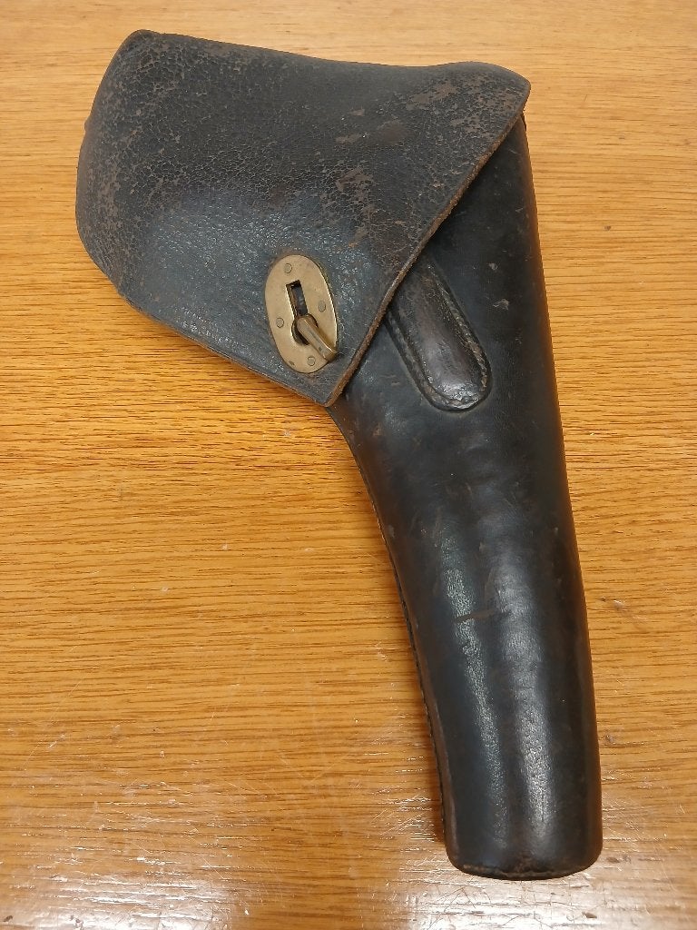 Holster, leer, donkerbruin, WO I,, Verzenden, Landmacht, Nederland