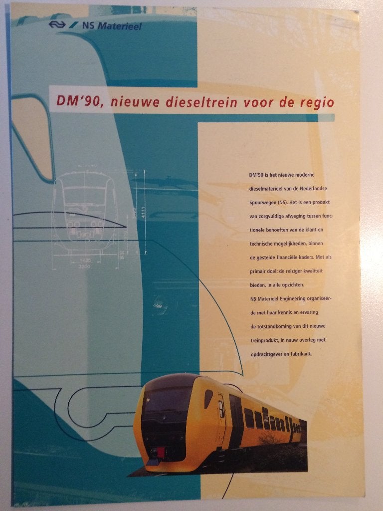 Brochures: Nederlandse Spoorwegen–Materieel (7 Stuks), Verzenden, Zo goed als nieuw, Trein, Overige typen