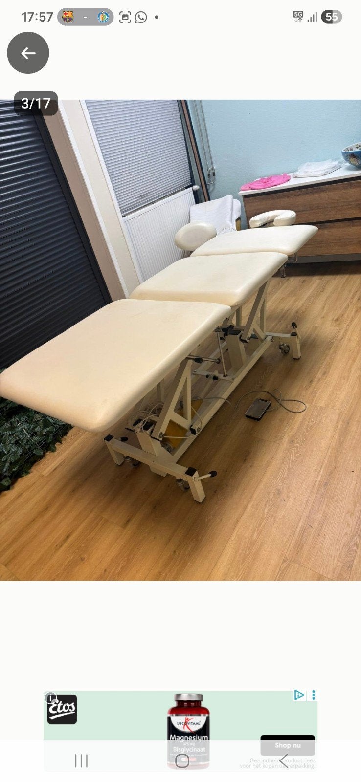 massage tafel, Sport en Fitness, Ophalen of Verzenden, Zo goed als nieuw, Massagetafel