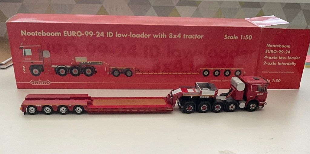 Scania low-Loader with 8x4, Hobby en Vrije tijd, Modelauto's | 1:50, Ophalen of Verzenden, Zo goed als nieuw, Bus of Vrachtwagen