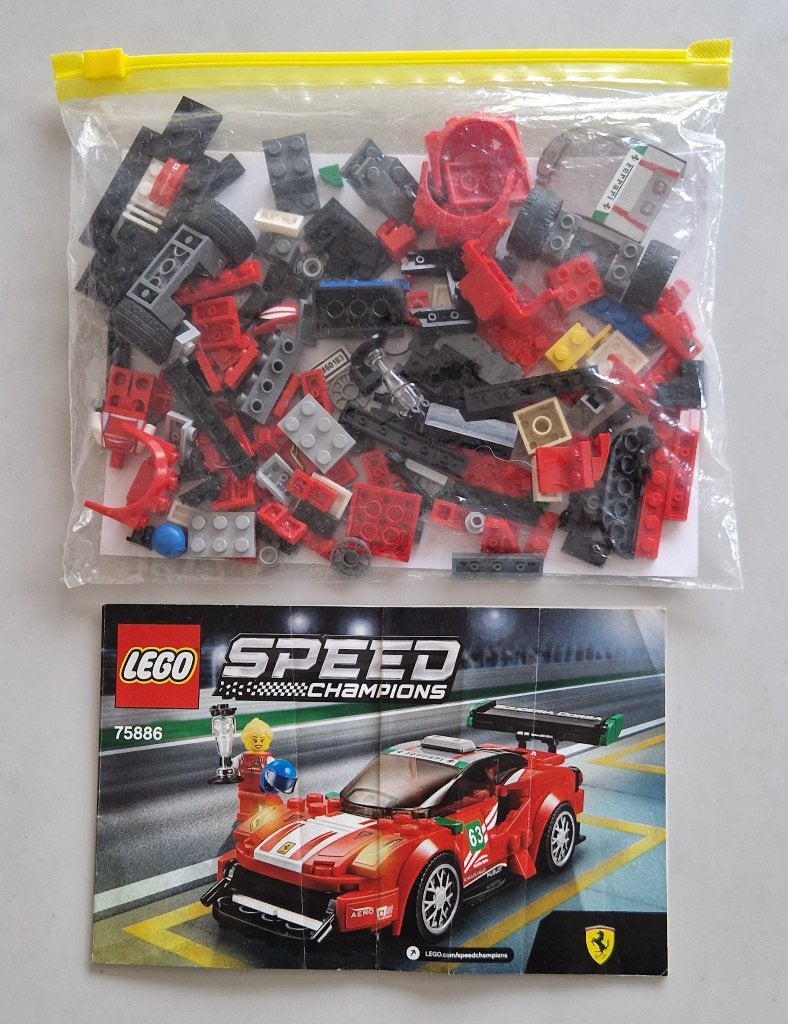 Lego 75886 Speed Champions Ferrari (compleet), Kinderen en Baby's, Lego, Zo goed als nieuw, Complete set, Inclusief instructies