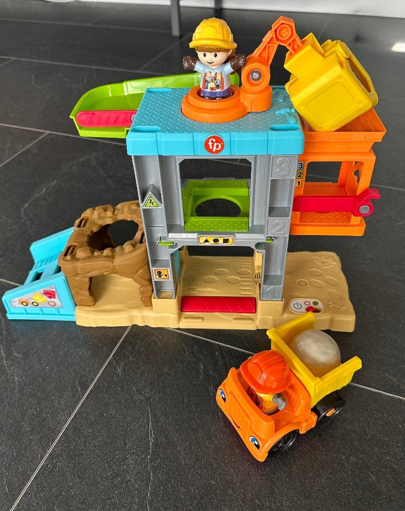 Fischer Price little people bouwplaats, Ophalen of Verzenden, Zo goed als nieuw, Speelset, Met geluid