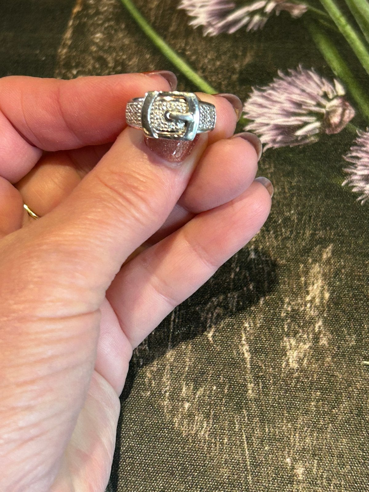 Zilveren zinzi ring, Sieraden, Tassen en Uiterlijk, Gebruikt, Ophalen of Verzenden, Kleiner dan 17, Dame