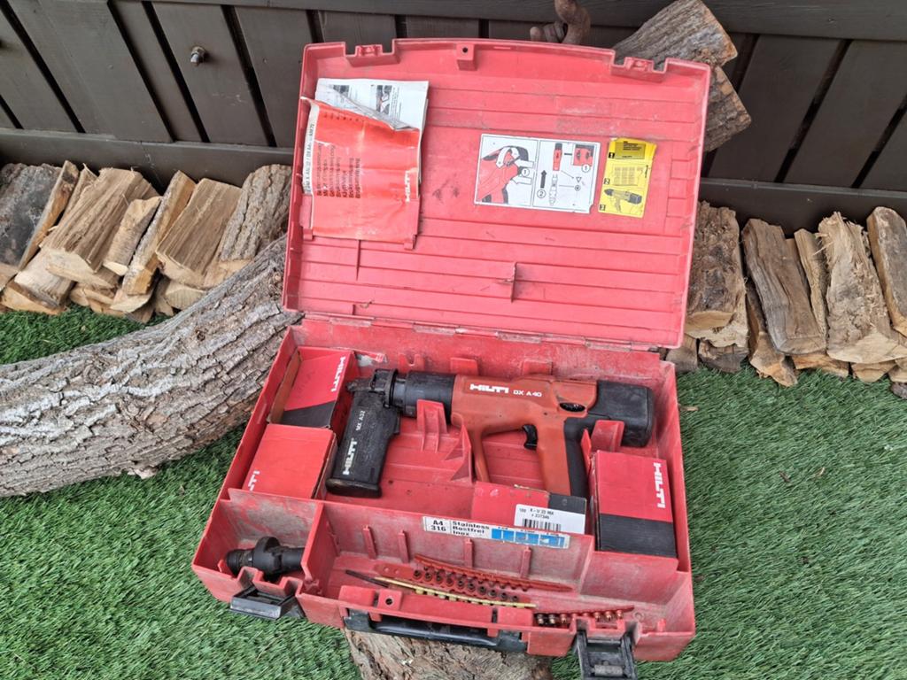 Hilti HDX 40 kruitschiethamer, Ophalen, Gebruikt