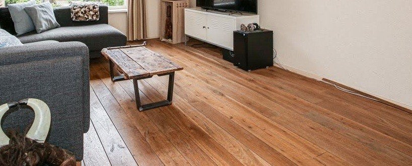 Eiken vloer +-30m2, Ophalen, Gebruikt, Vloerdelen of -planken, 10 m² of meer