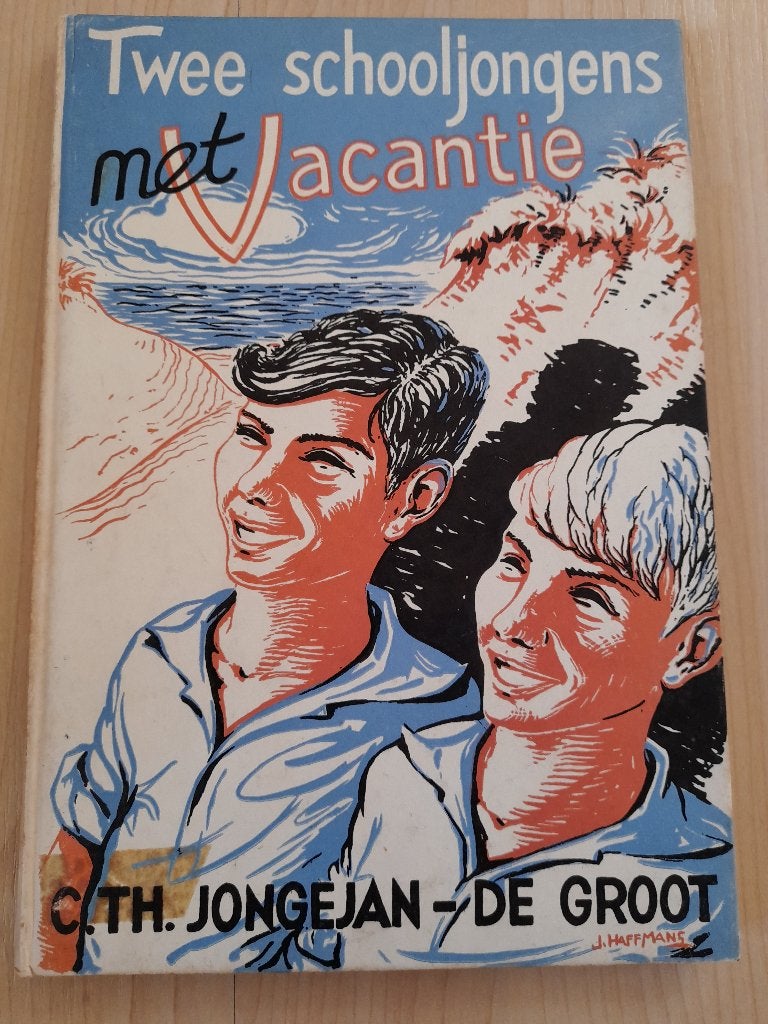 TWEE SCHOOLJONGENS MET VACANTIE  C Th Jongejan-de Groot, Ophalen of Verzenden, Gelezen