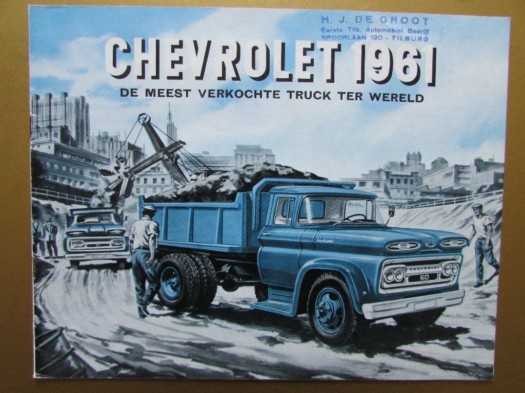 1961 Chevrolet vrachtwagens  brochure, Nederlands, Ophalen of Verzenden, Zo goed als nieuw, Chevrolet