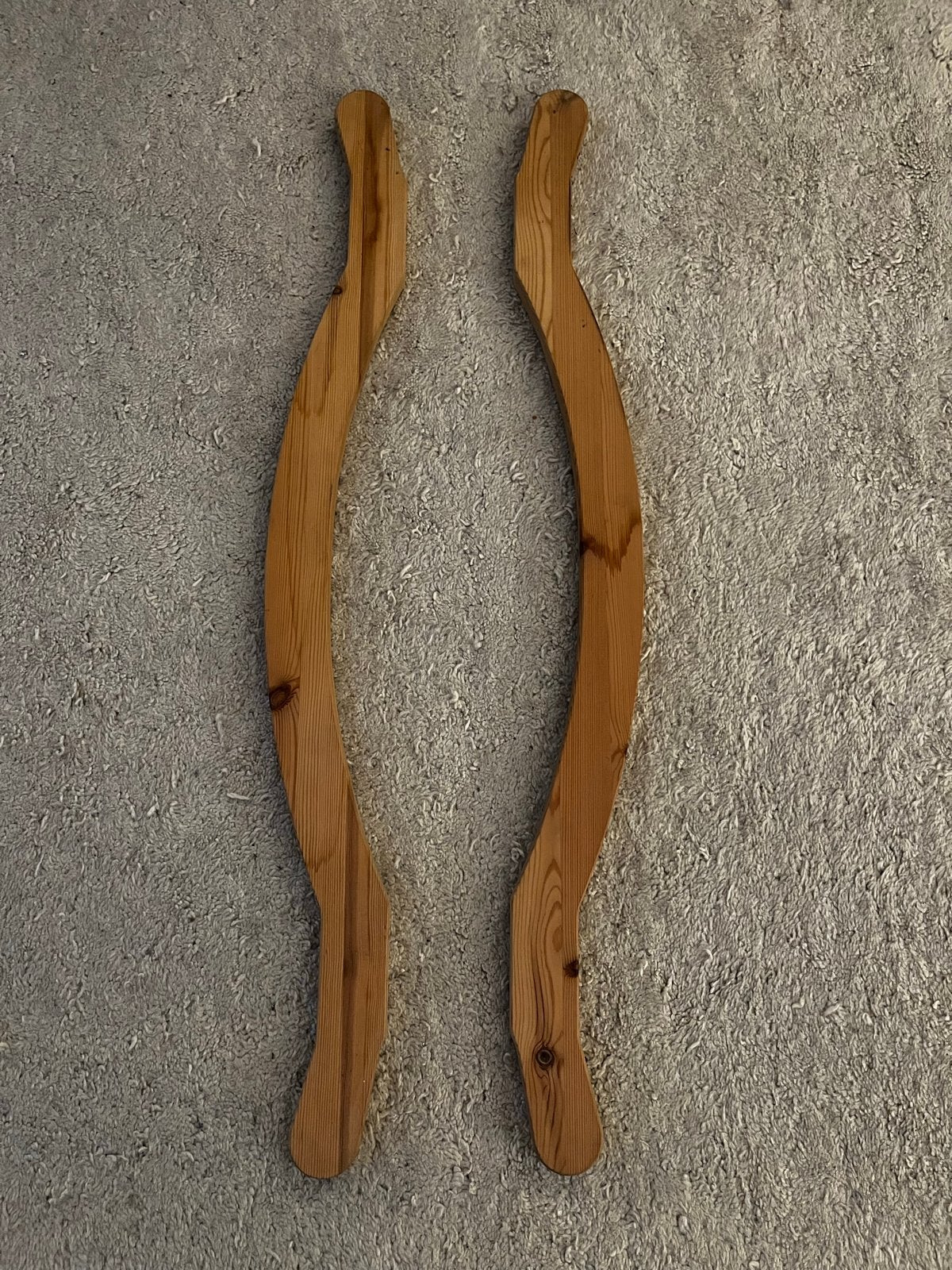Houten kufen voor wiegje - 100cm lang, Kinderen en Baby's, Ophalen, Gebruikt, Wieg