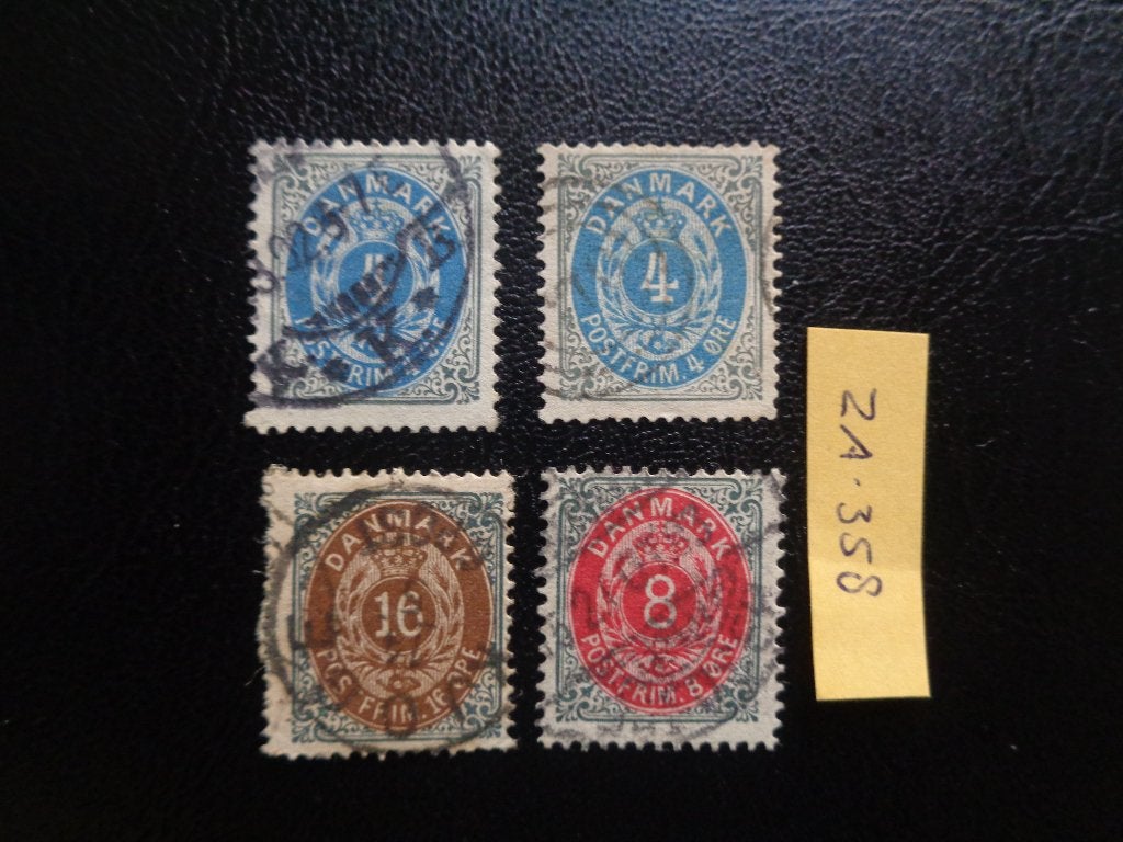 denemarken - wapenschildjes 1870/1875 (za-358), Ophalen of Verzenden, Denemarken, Gestempeld