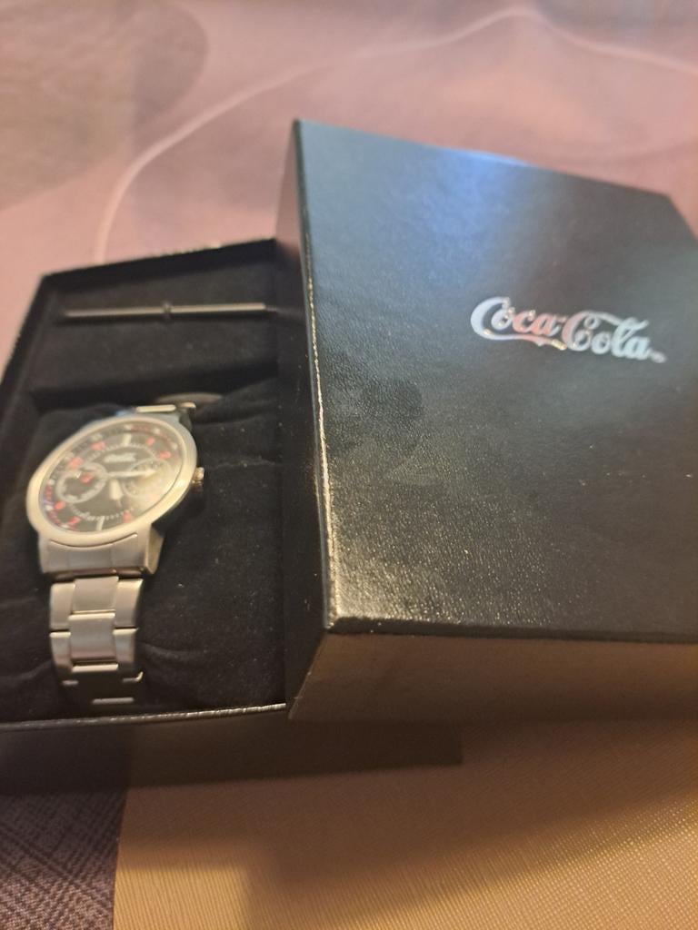Coca-Cola heren horloge, Ophalen of Verzenden, Staal, Overige merken