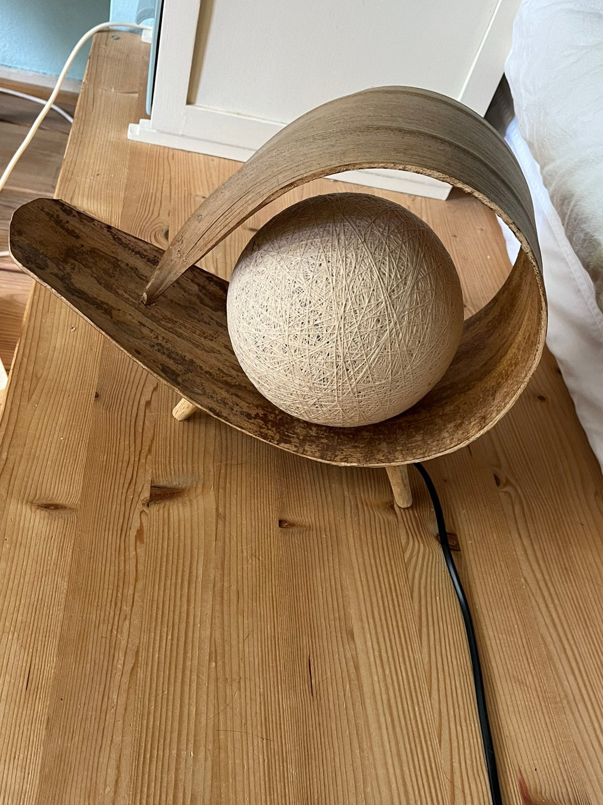 Natuurlijke kokosnootlamp van Maison Bold, Ophalen of Verzenden, Zo goed als nieuw, Natuurlijk materiaal